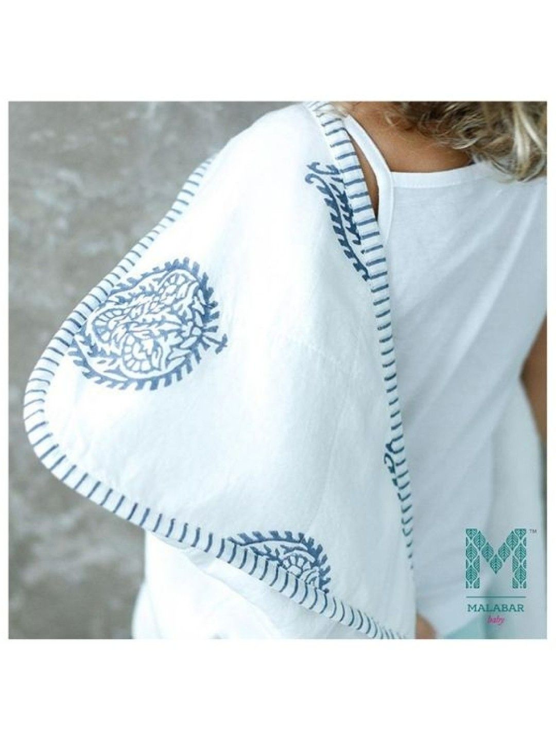 Malabar Baby Handmade Block-Printed Towels - Fort (No Color- Image 3)