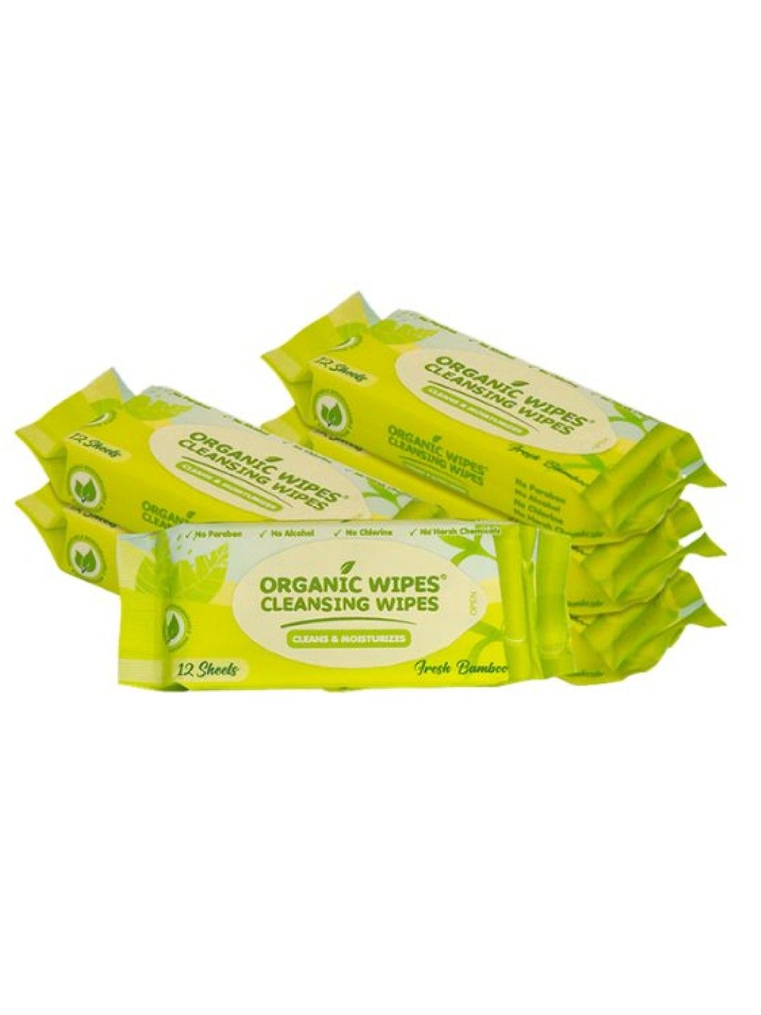 Organic Baby Wipes Organic Wipes Cleansing Wipes Fresh Bamboo (12s x 6-pack)