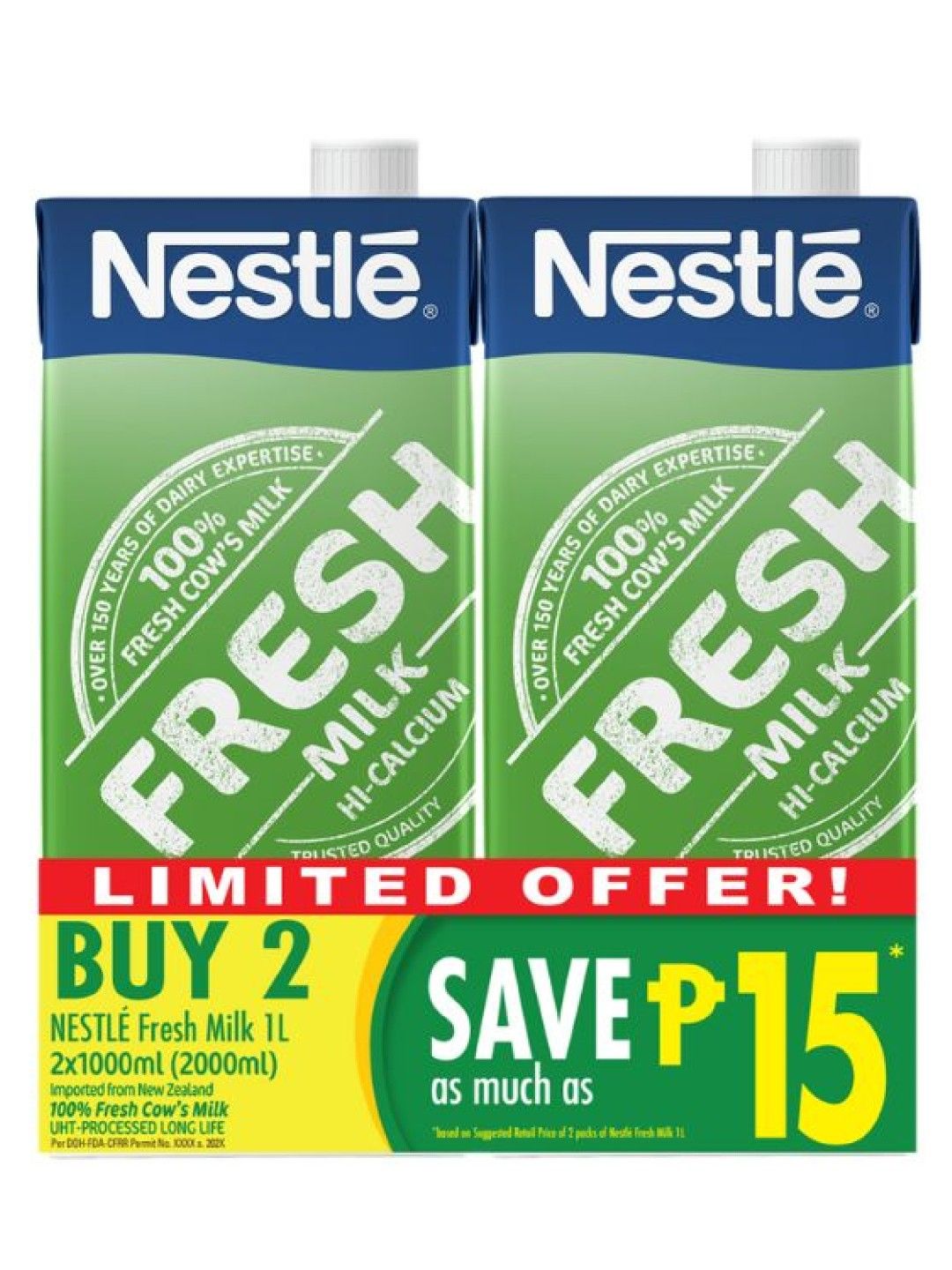 Nestle Fresh Milk (1L)  Buy 2 Save Php15