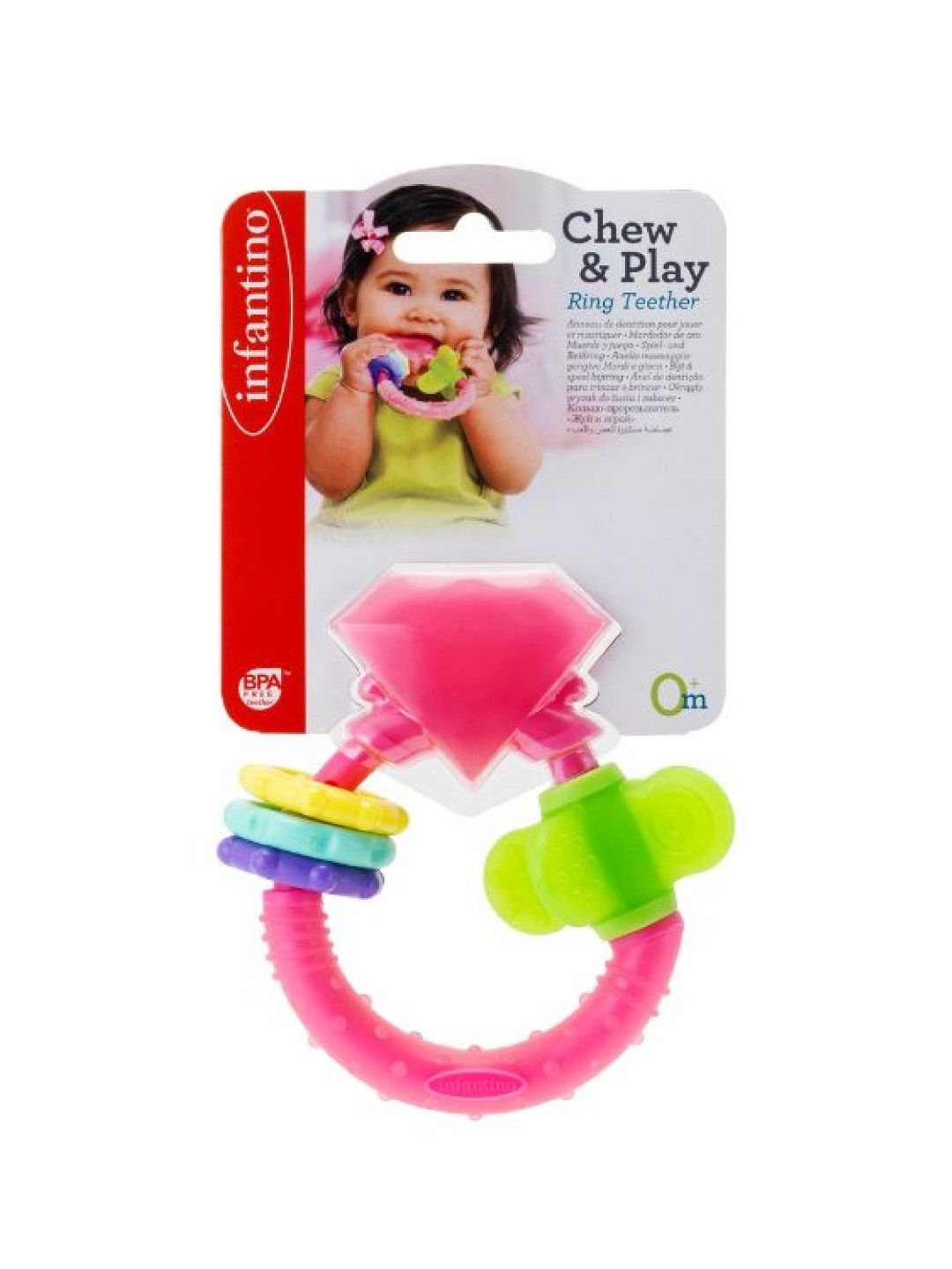 Infantino Chew & Play Ring Teether (No Color- Image 1)