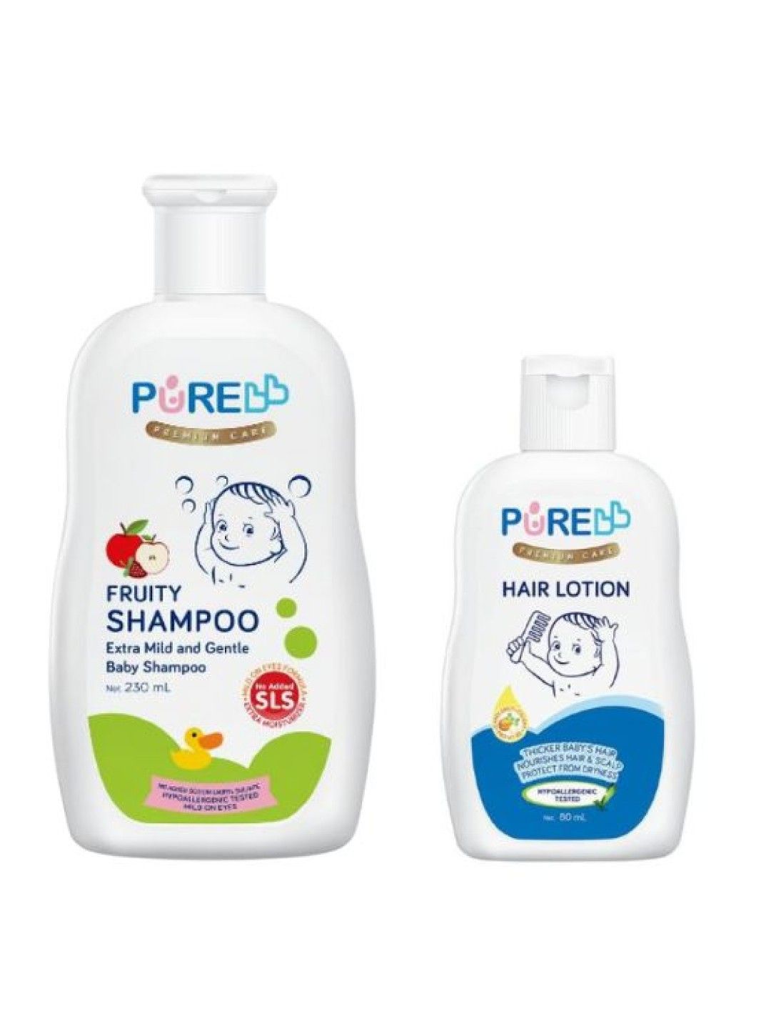 PureBB Fruity Shampoo (230ml) and Hair Lotion (80ml) Bundle (No Color- Image 1)