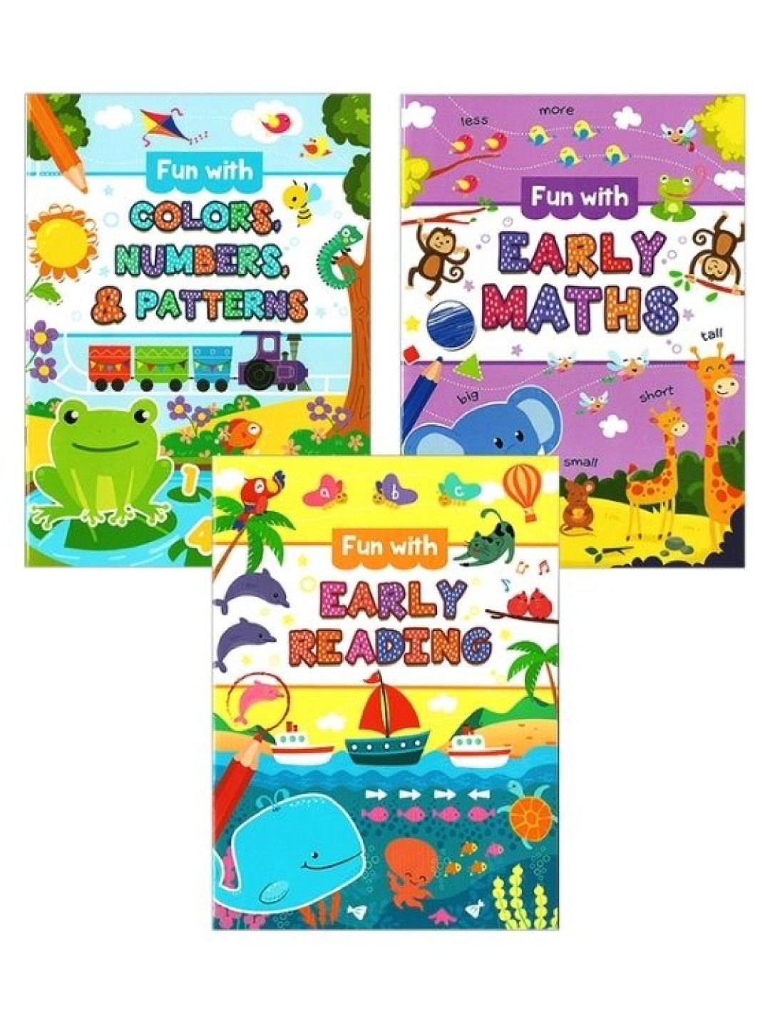 Learning is Fun Fun With Reading & Maths Series Set Of 3 (No Color- Image 1)
