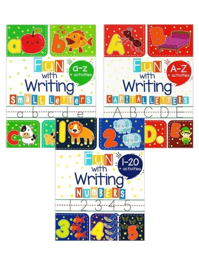 Learning is Fun Fun With Writing Series Set Of 3 (Capital Letters, Small Letters, & Numbers)