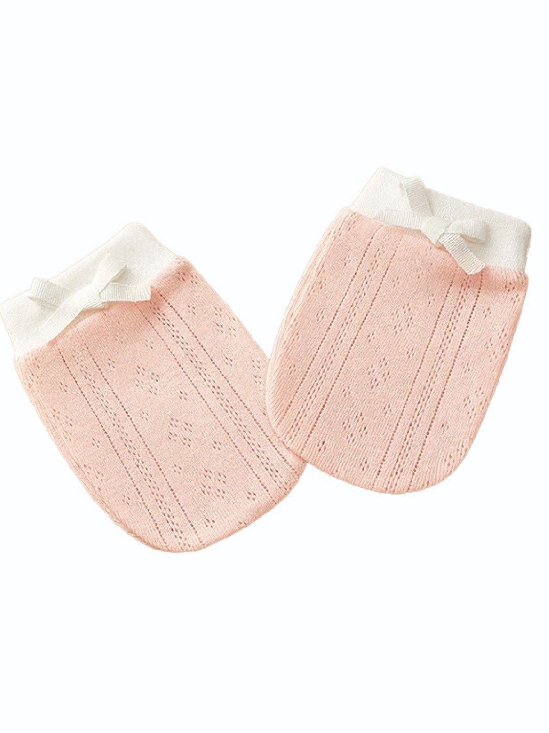 BabyPro Newborn Cotton Mesh Anti-Scratch Pair Mittens (Pink- Image 1)