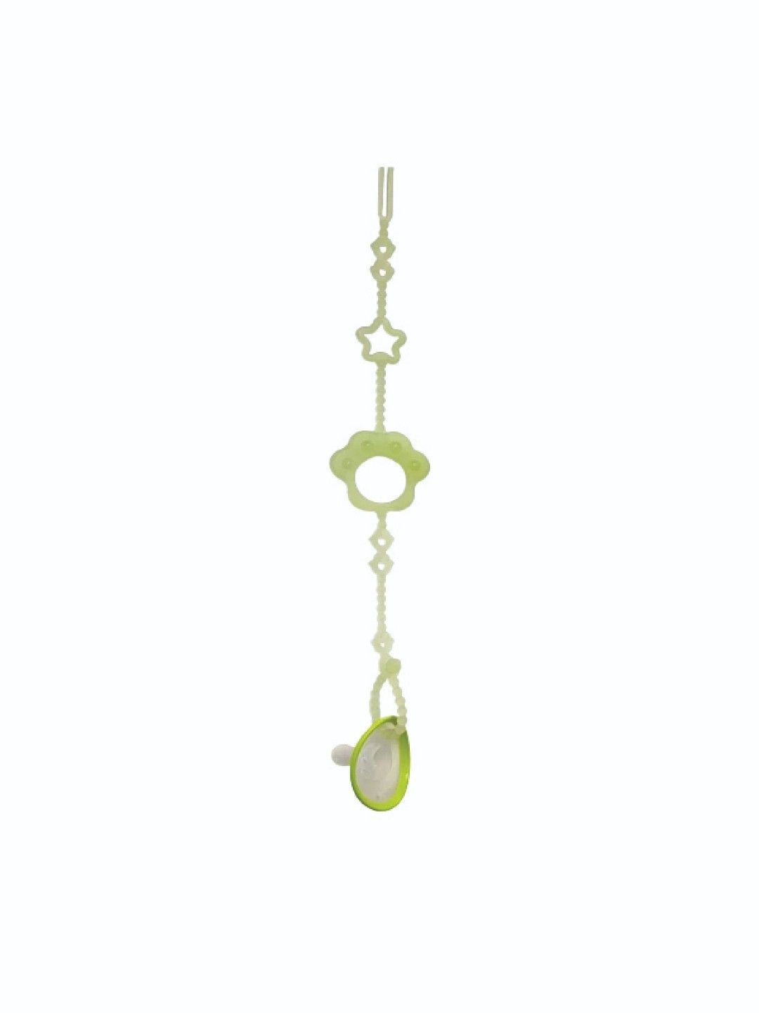 BabyPro Baby Silicone Strap Pacifier Chain Teether Cat Paw Shape (Green- Image 1)