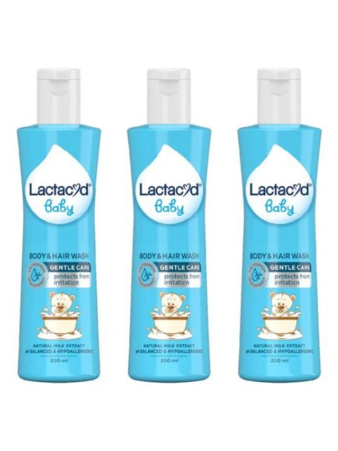 Lactacyd Baby Gentle Care 2-in-1 Body & Hair Wash (250ml) Bundle of 3