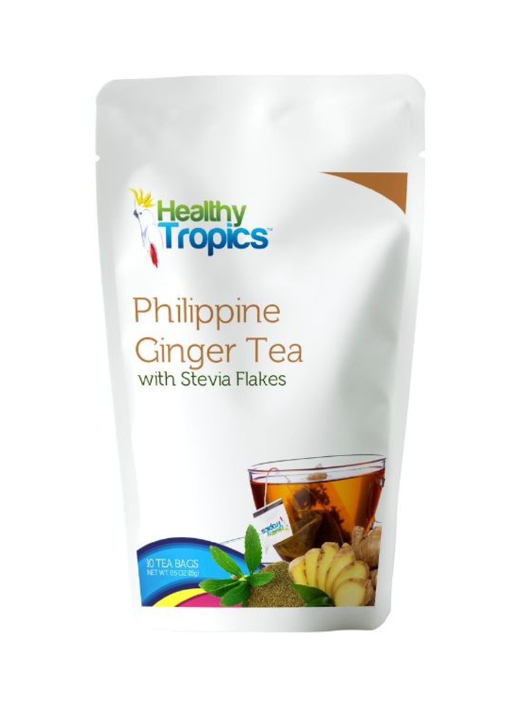 Healthy Tropics Philippine Ginger Tea with Stevia Flakes (1.5g)