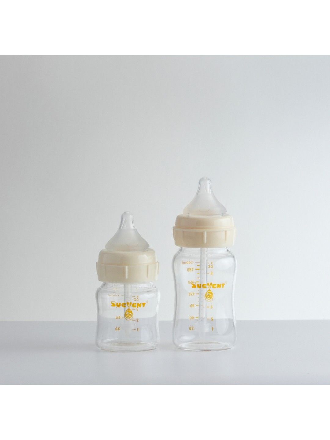 Sucvent Glass Anti-Colic Bottle Set (4oz + 7oz) (No Color- Image 4)