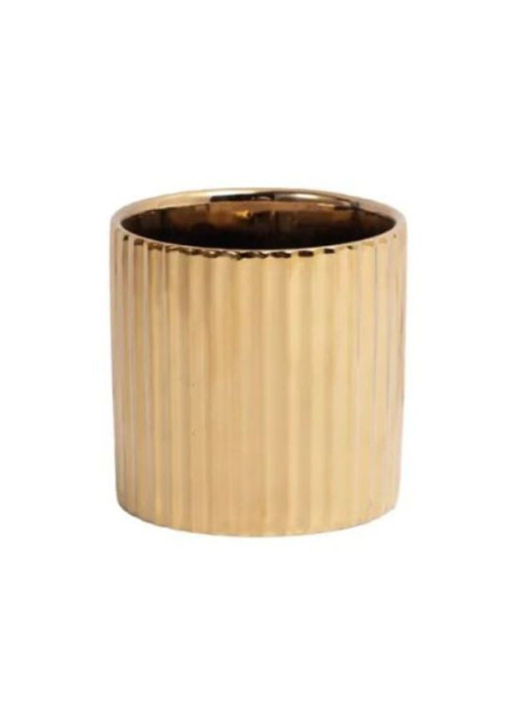 Scenti Nordic Modern Gold Plant Pots for Indoor or Outdoor use (Gold Lines- Image 1)