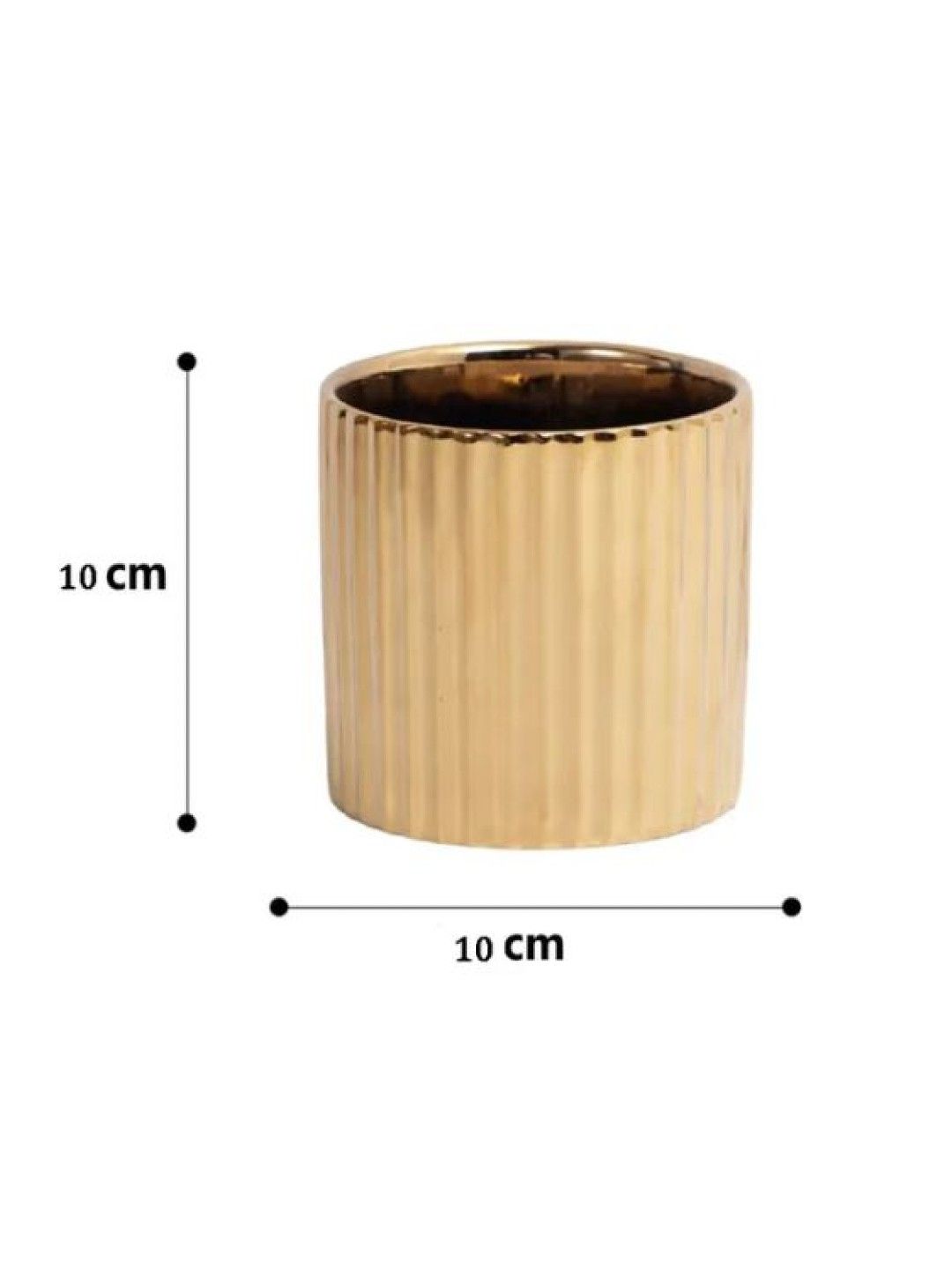 Scenti Nordic Modern Gold Plant Pots for Indoor or Outdoor use (Gold Lines- Image 2)
