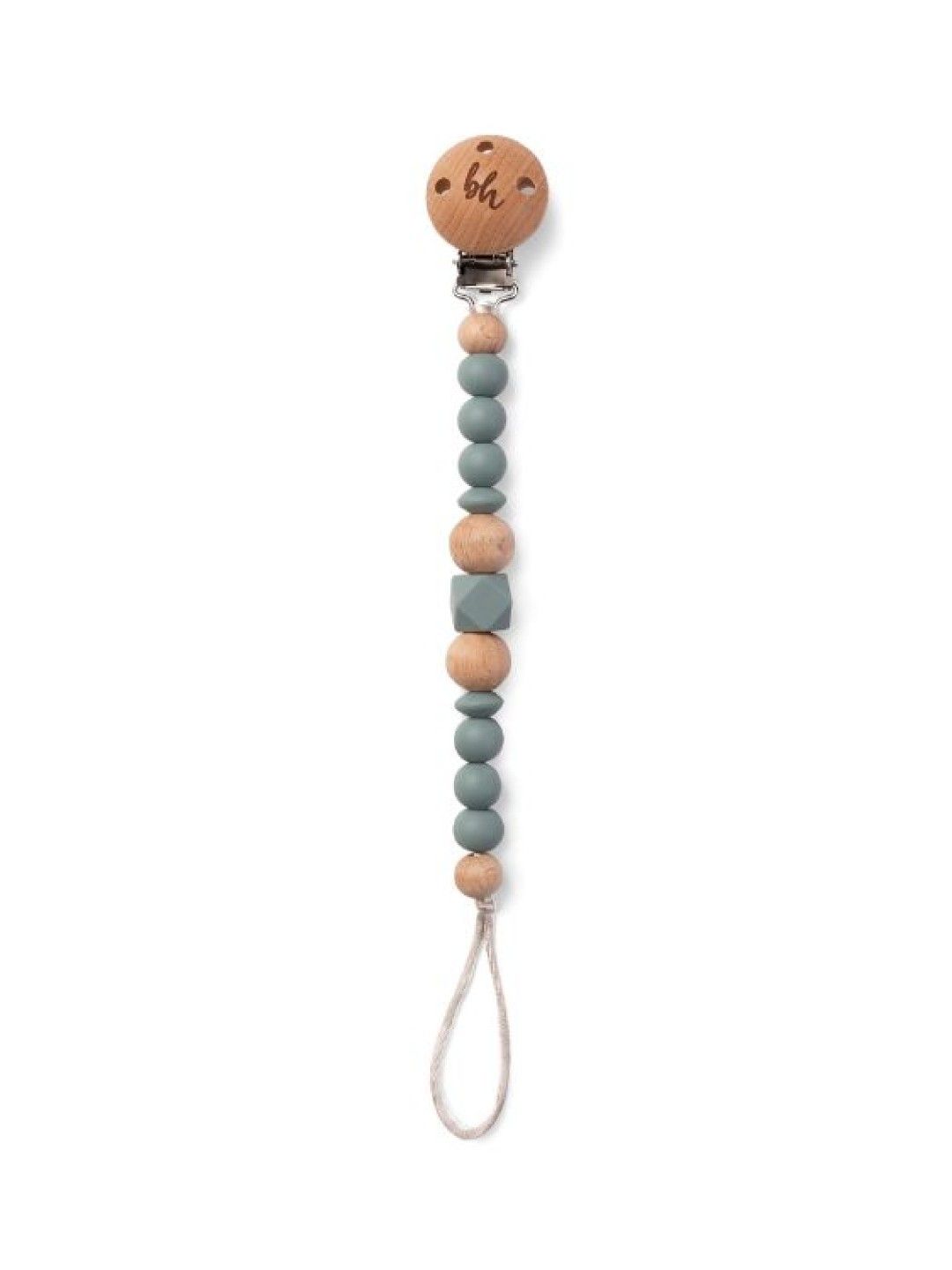 BooginHead PaciGrip Silicone & Wood Beaded Teether Clip (No Color- Image 1)