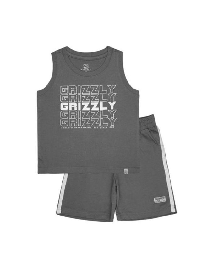 Grizzly Toddler Boys Muscle Shirt and Short Set edamama