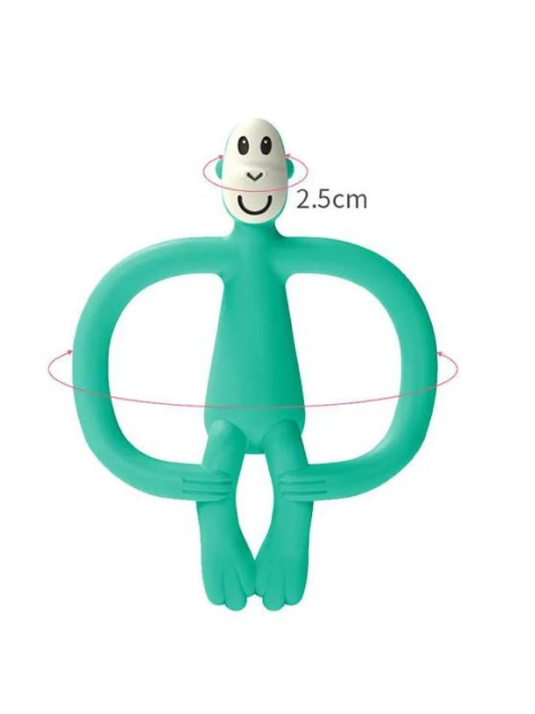 V-coool Silicone Monkey Teether with Case and Strap Anti-Slip Molar Pain Relief (Green- Image 2)