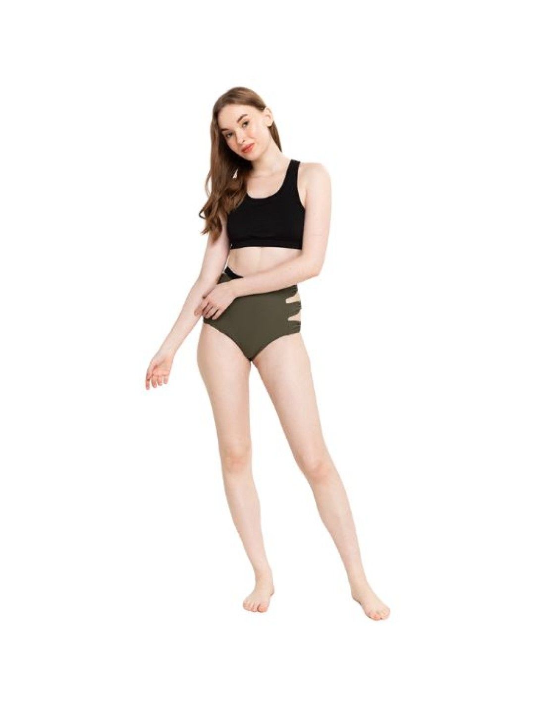 eska Guri Side Peek High Waist Bottoms (Green- Image 4)