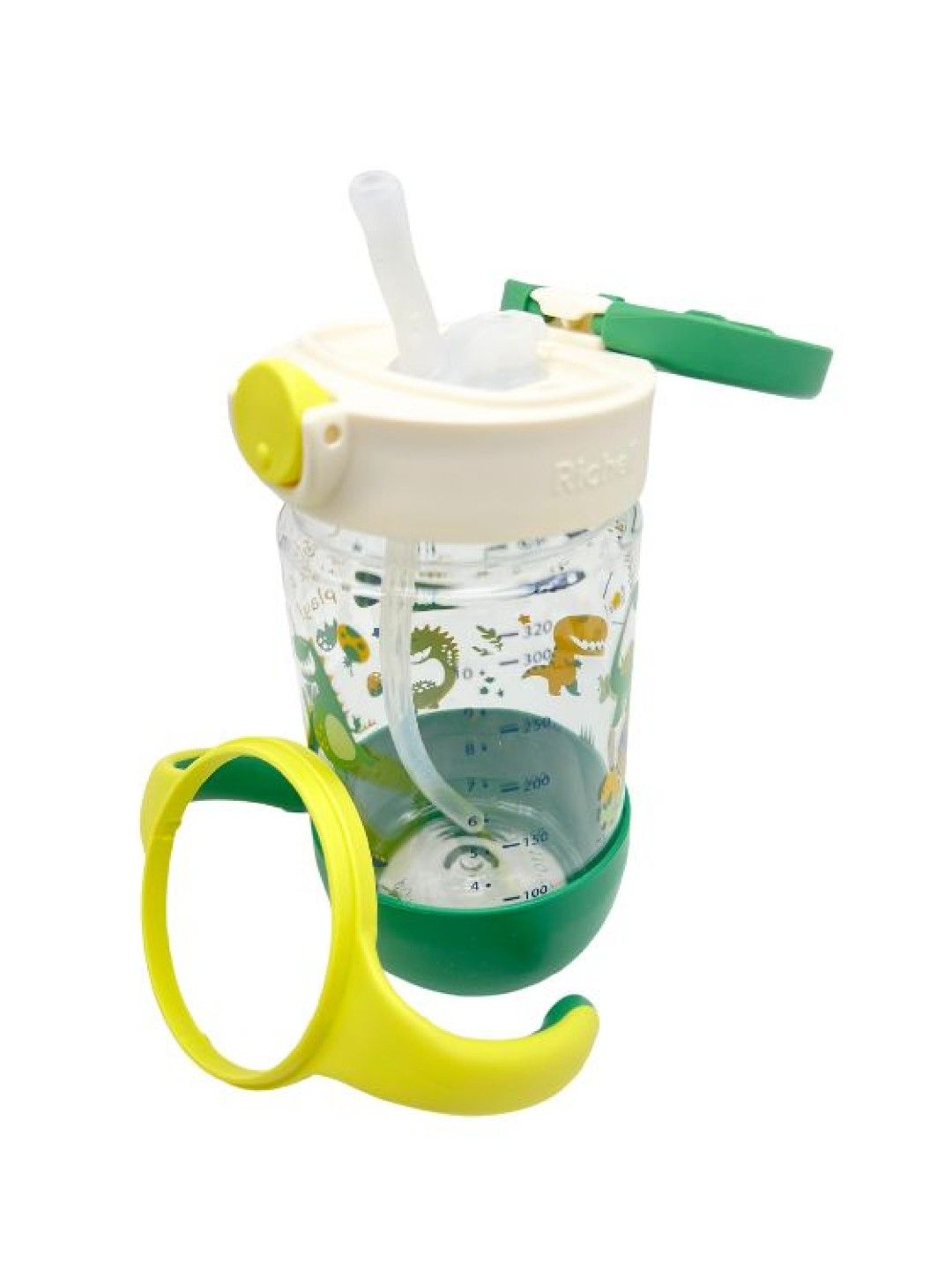Richell AXSTARS Straw Cup 320 (Green Dino- Image 2)