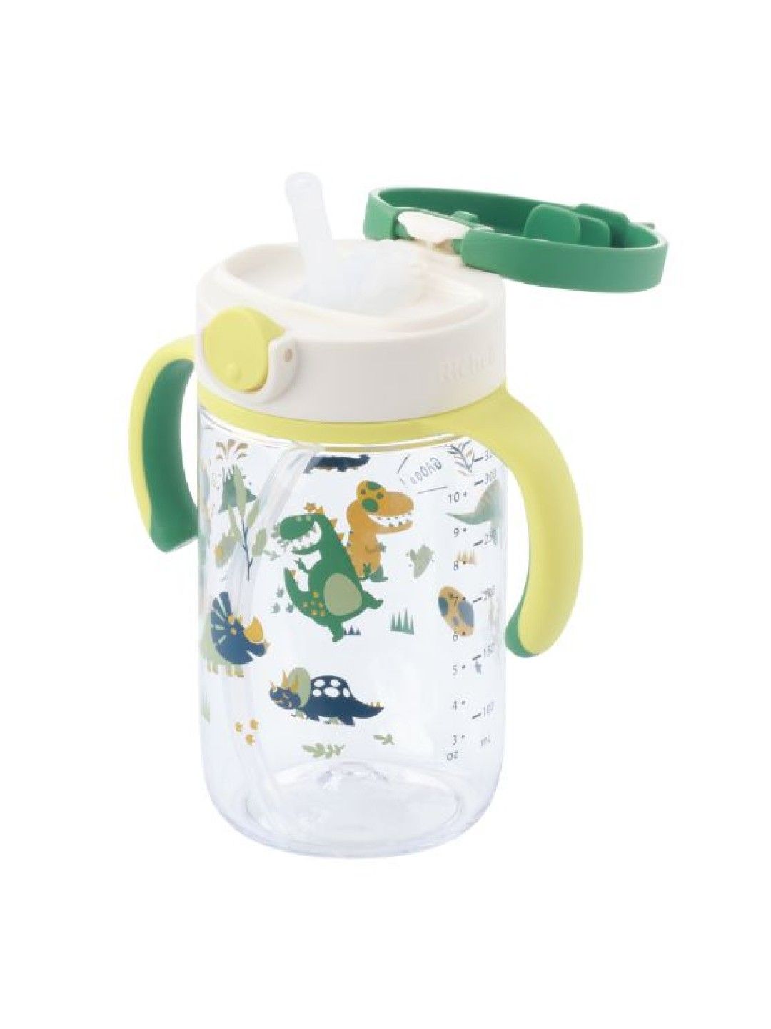 Richell AXSTARS Straw Cup 320 (Green Dino- Image 4)