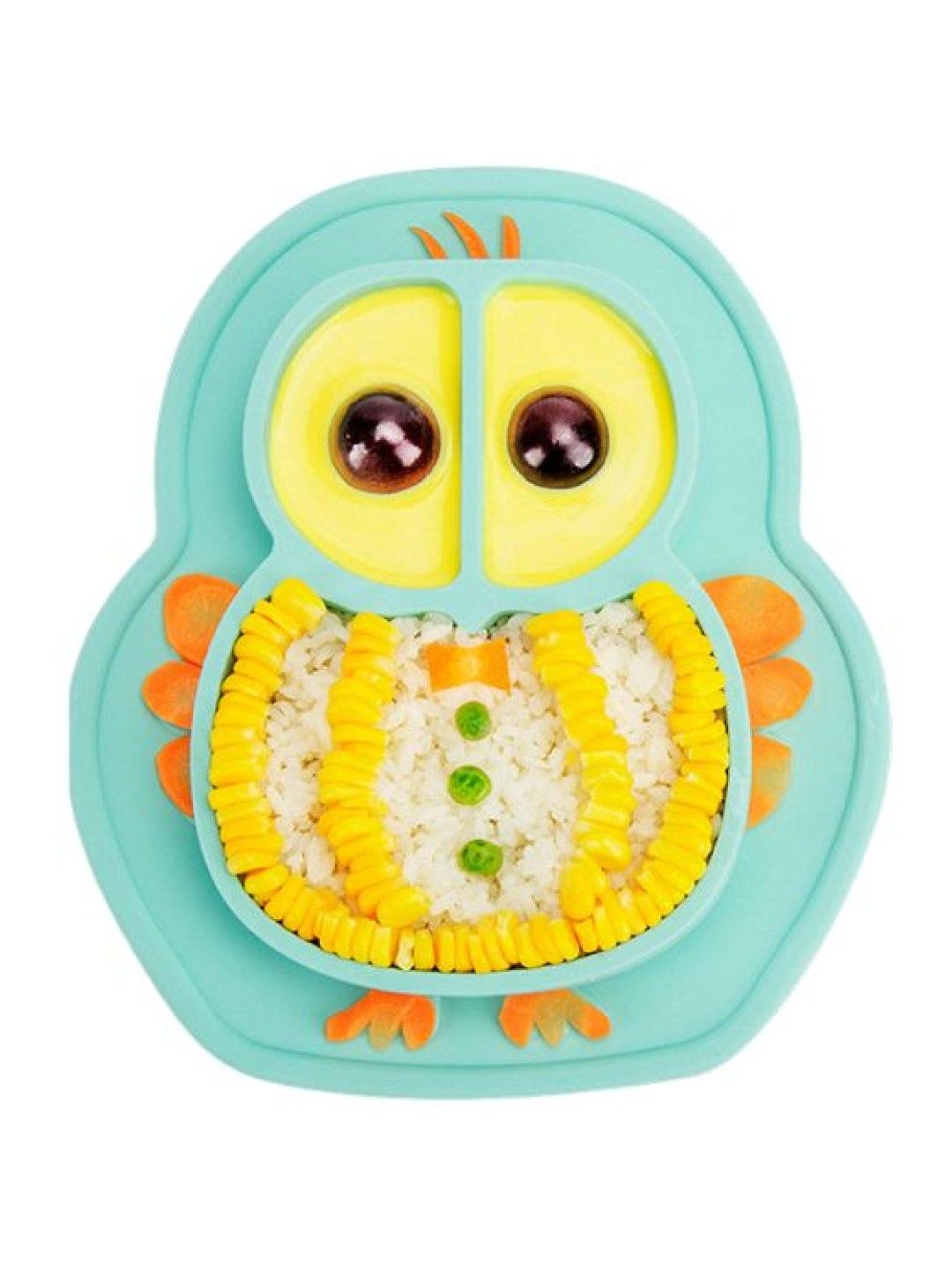 V-coool Silicone Owl Plate BPA-free (Green- Image 1)