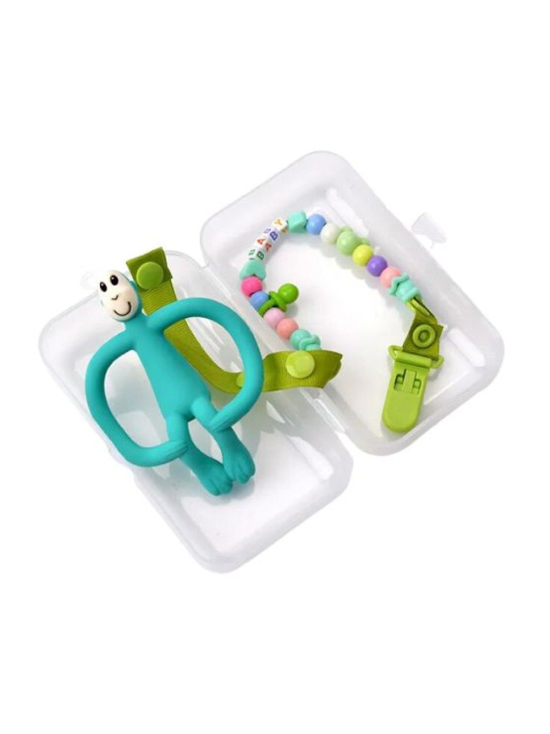 V-coool Silicone Monkey Teether with Case and Strap Anti-Slip Molar Pain Relief