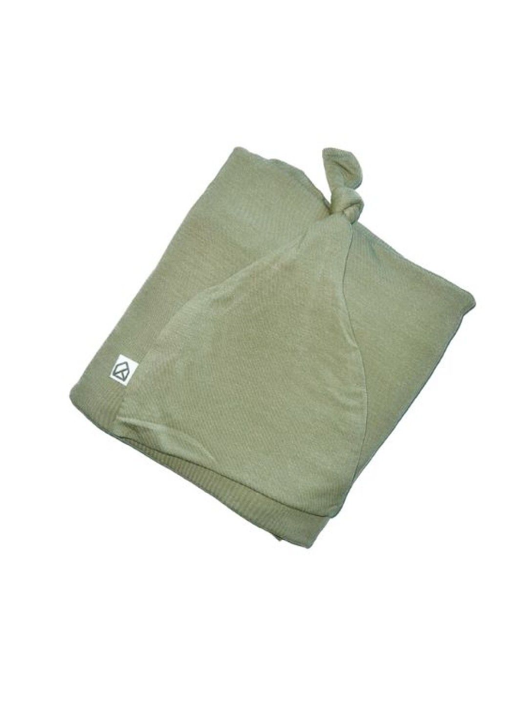 Kalma Baby Organic Bamboo Swaddle Blanket with Knotted Hat (Green- Image 1)