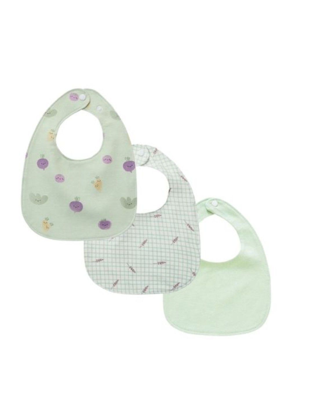 JulieBean Baby Three Layer Cotton Water Repelent Bib (Set of 3)