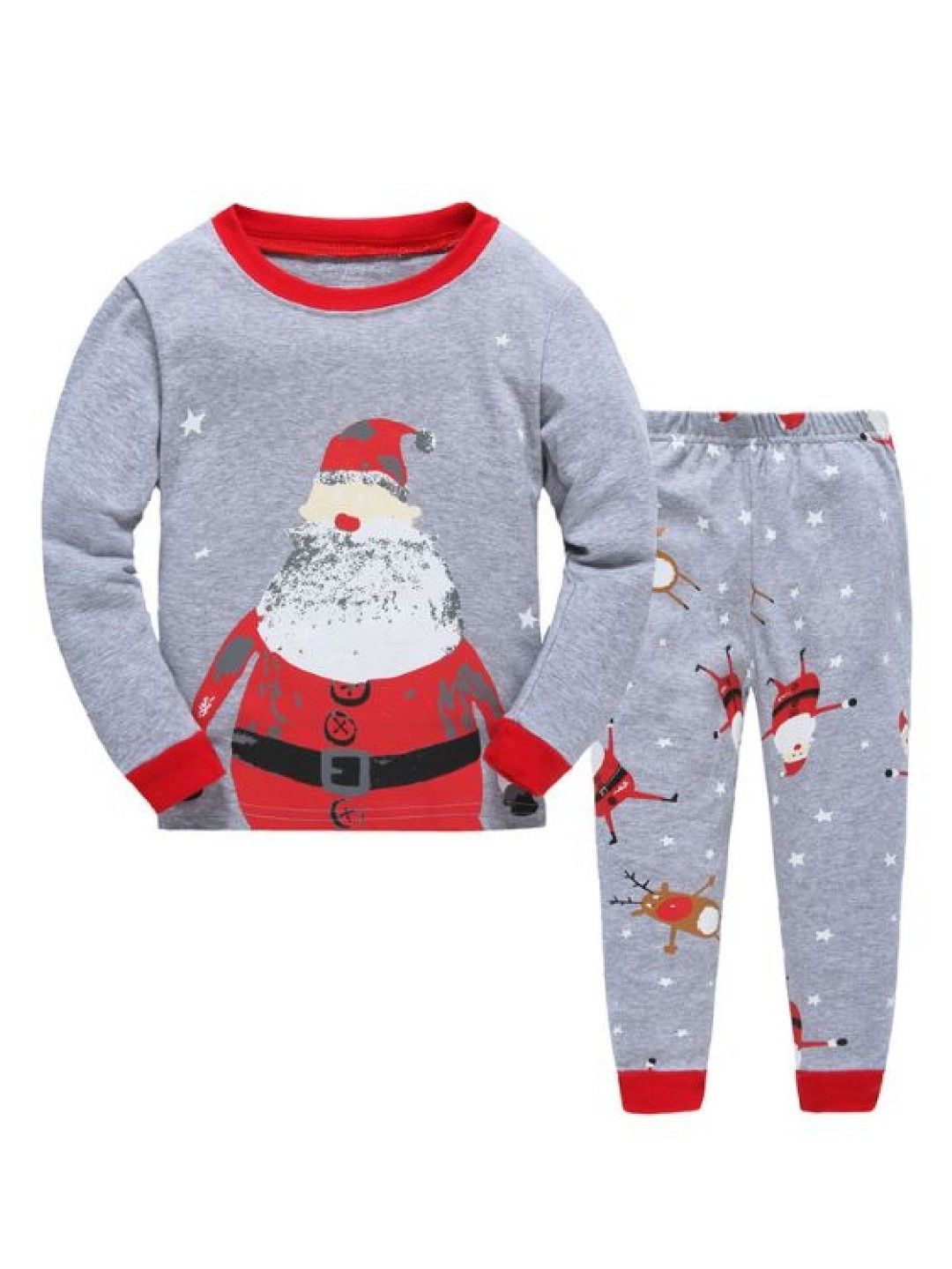 Seams 195 Grey Christmas Pajama Set (Grey- Image 1)