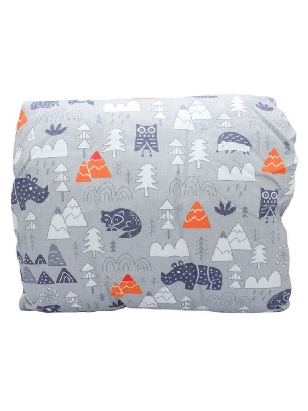 Orange & Peach 2-in-1 Breastfeeding Pillow Baby and Kids Pillow Grey Woodland (No Color- Image 3)