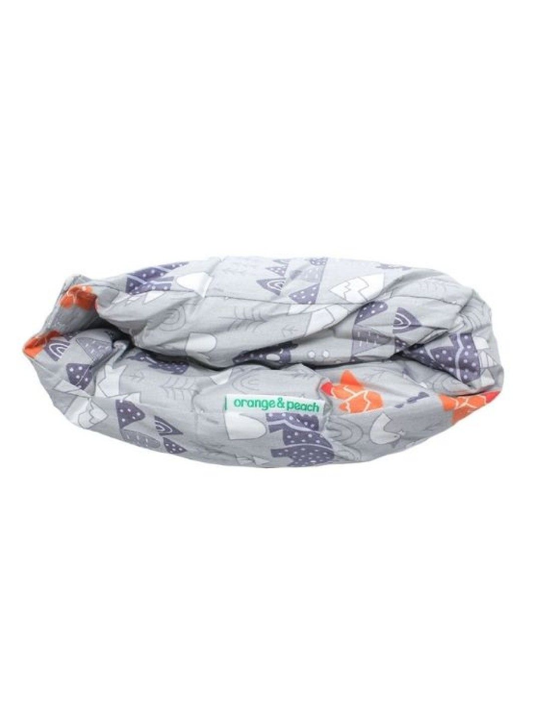 Orange & Peach 2-in-1 Breastfeeding Pillow Baby and Kids Pillow Grey Woodland