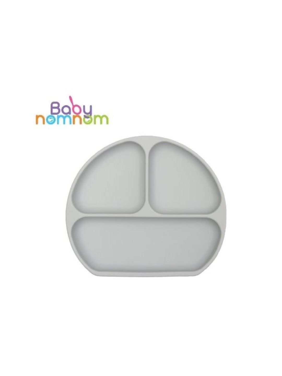 Babynomnom Premium Silicone Plate (Gray- Image 1)