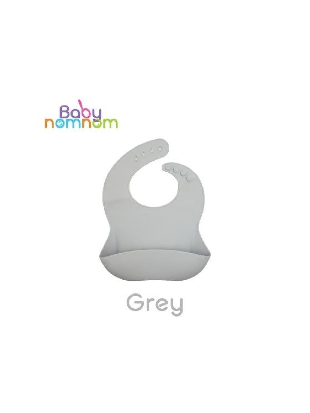 Babynomnom Silicone Bib (Gray- Image 1)