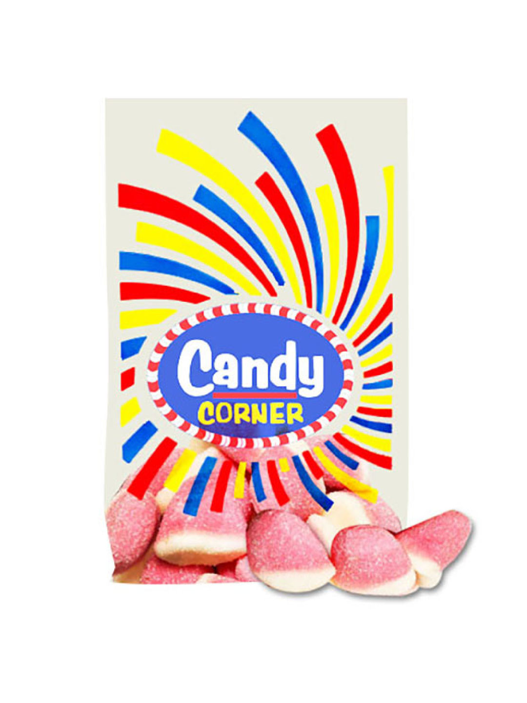 Fini Candy Corner Gummy Strawberry Kisses (300g)