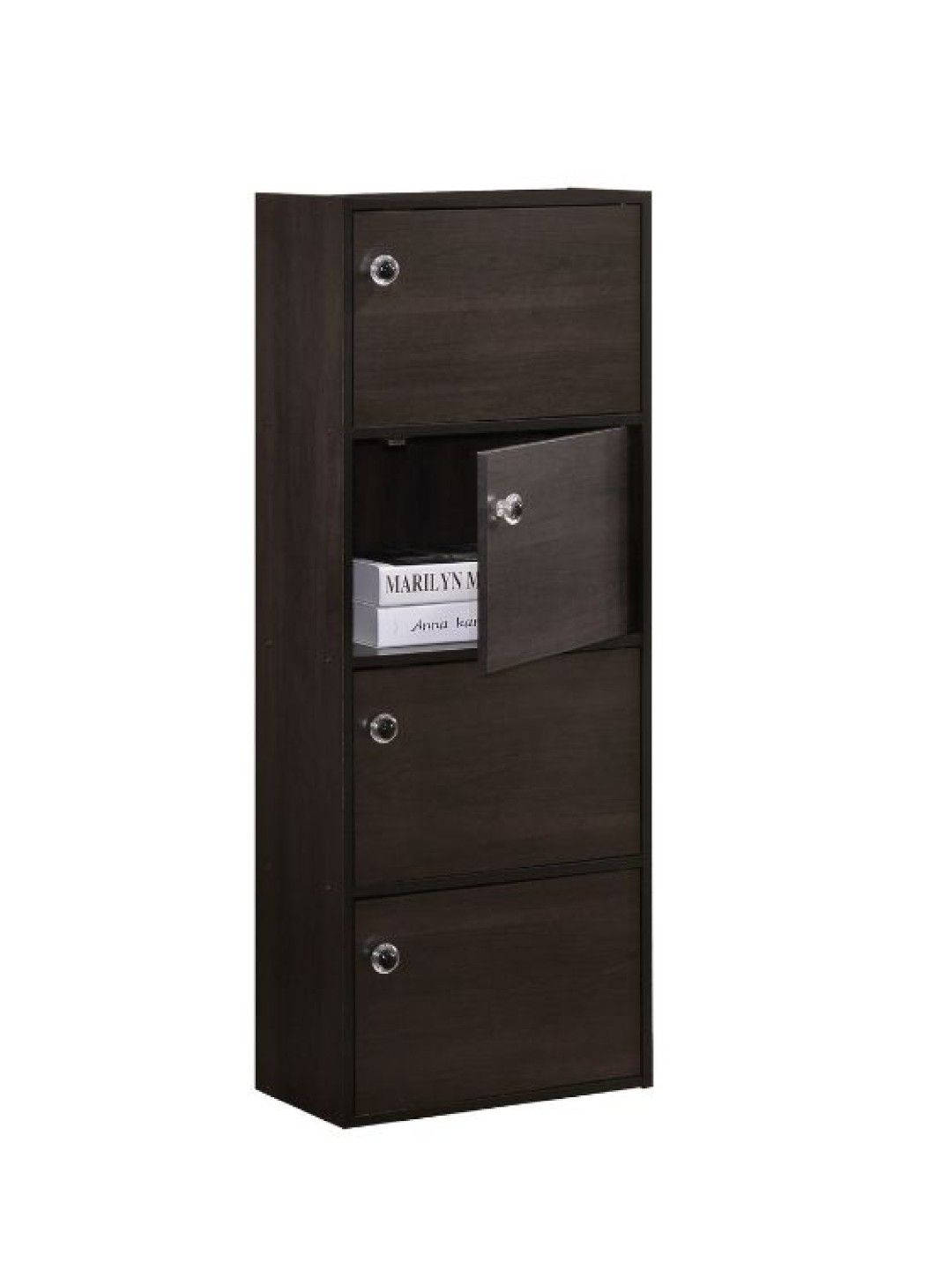 Furnlite 4-Tier Cabinet (Espresso- Image 1)