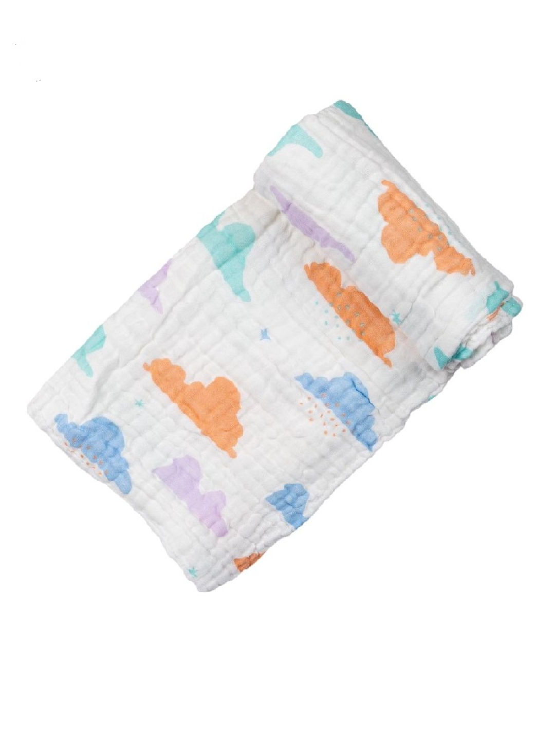 Swaddies PH Colorful Clouds Multipurpose Muslin Cloth (No Color- Image 1)