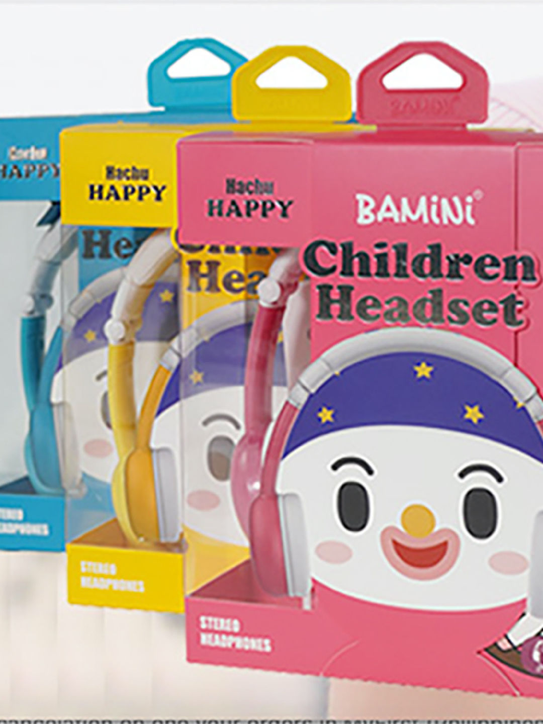 BAMINI Hachu Happy Wired Headphones (Blue- Image 4)