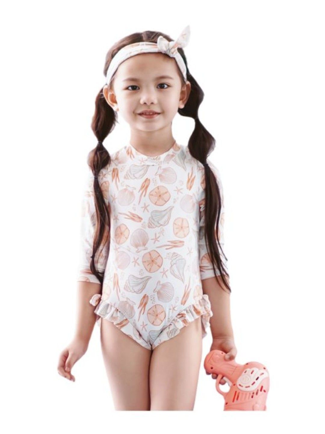 Little Paddler Swimsuit For Kids Little Halia One-Piece Rashguard (Seashells)