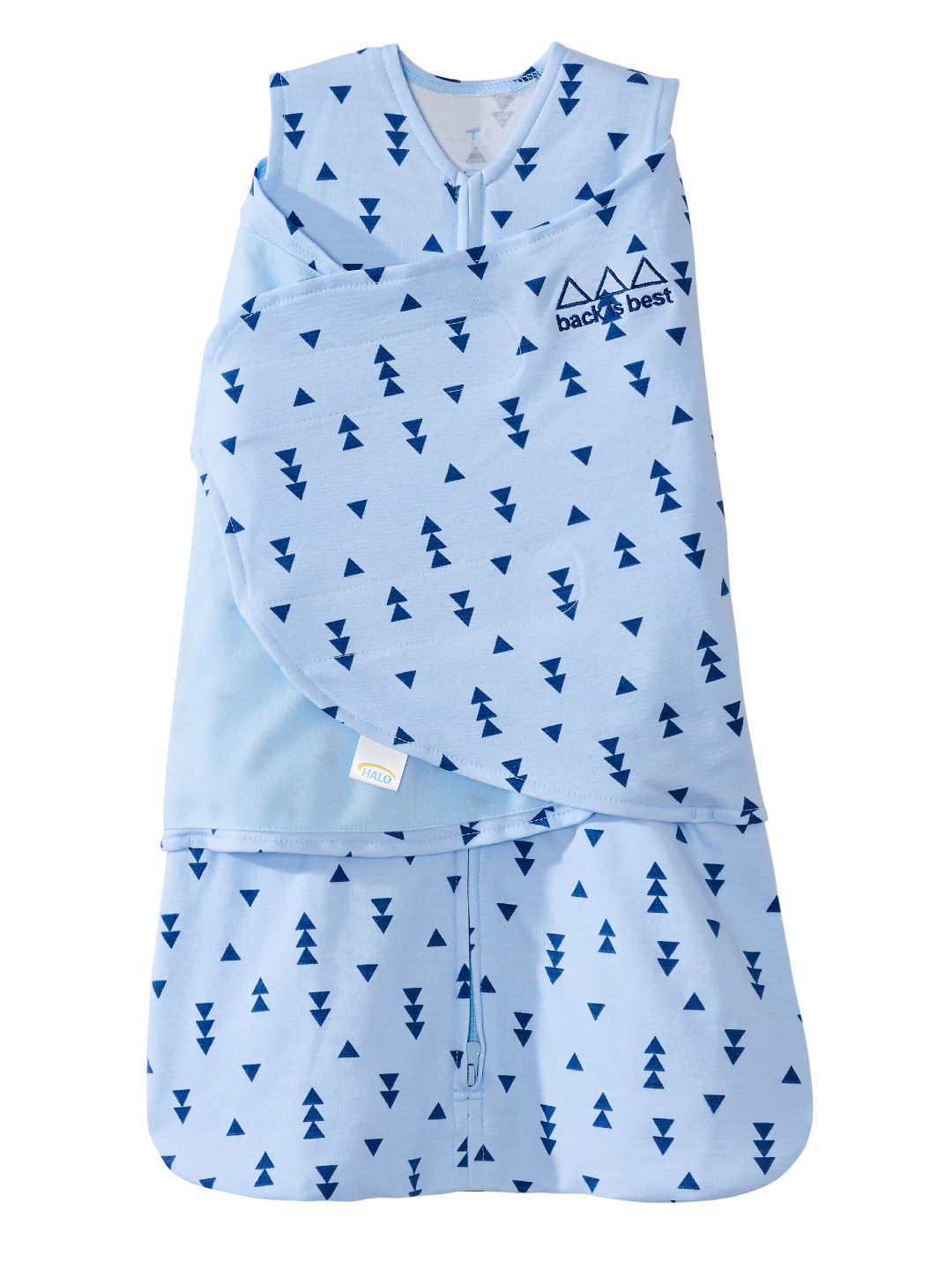 Halo Denim Triangles Swaddle edamama