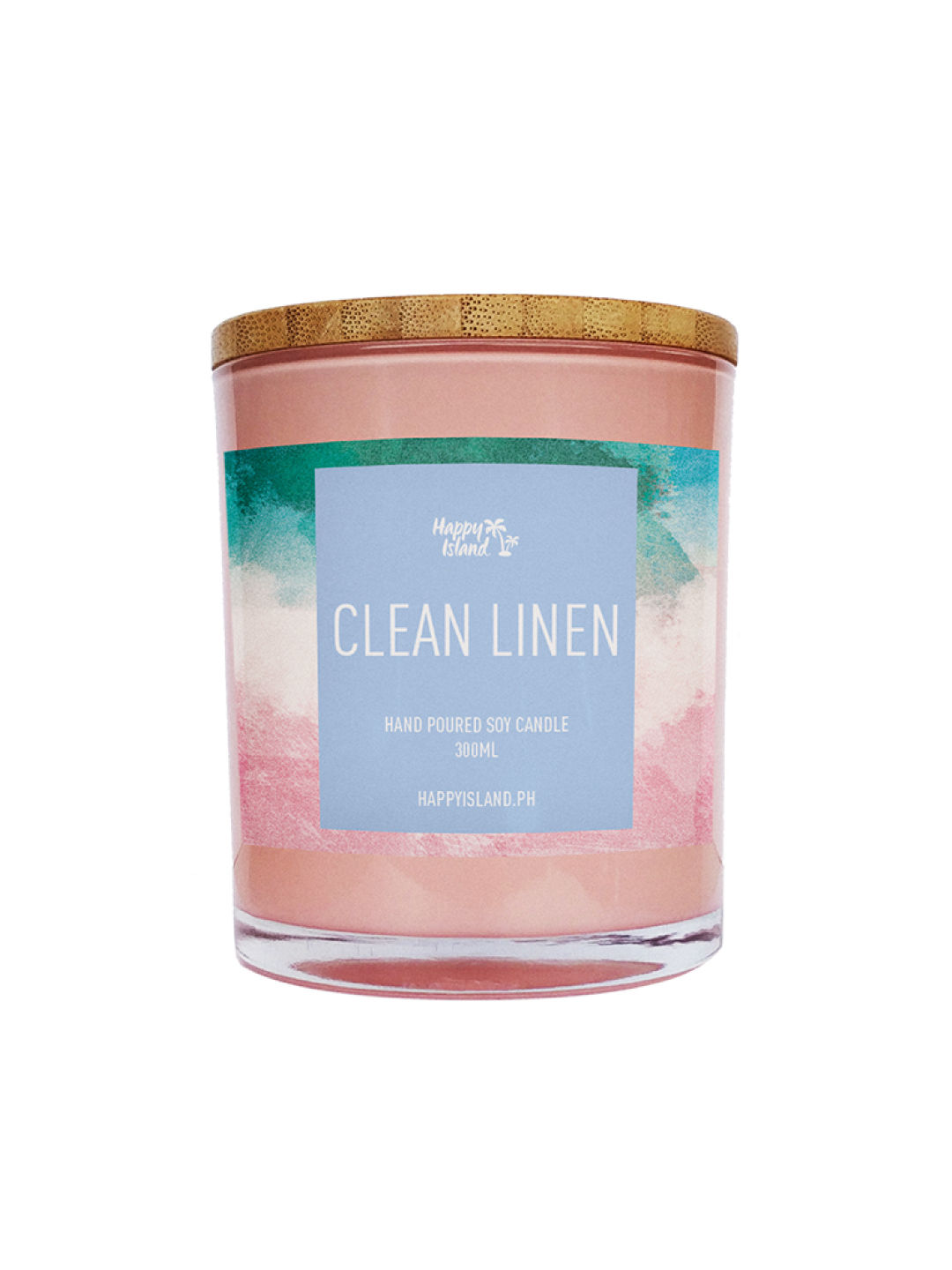 Happy Island Clean Linen Soy Candle (10oz)