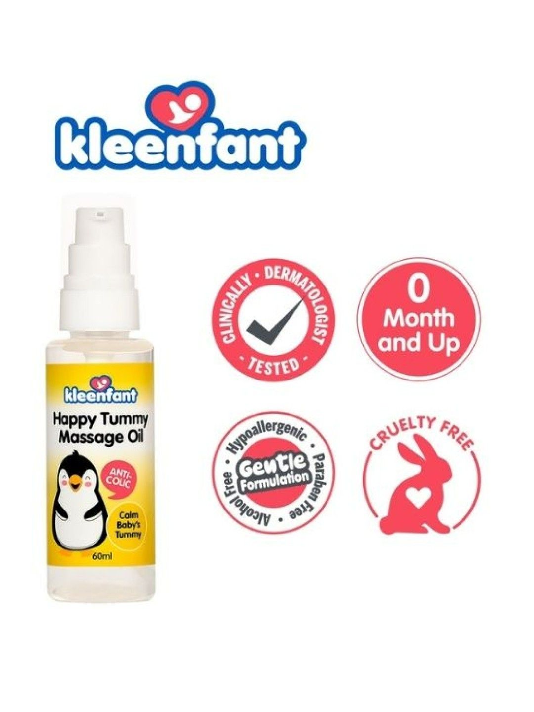 Kleenfant Happy Tummy Massage Oil (60ml) (No Color- Image 2)