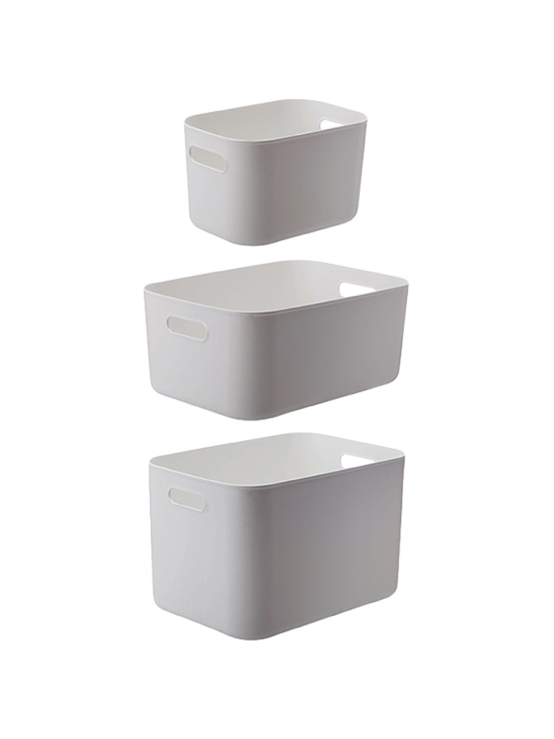 Shimoyama PE Storage Box Soft Touch Deep Size No Lid 5-10kg (Big Shallow) (Grey- Image 2)