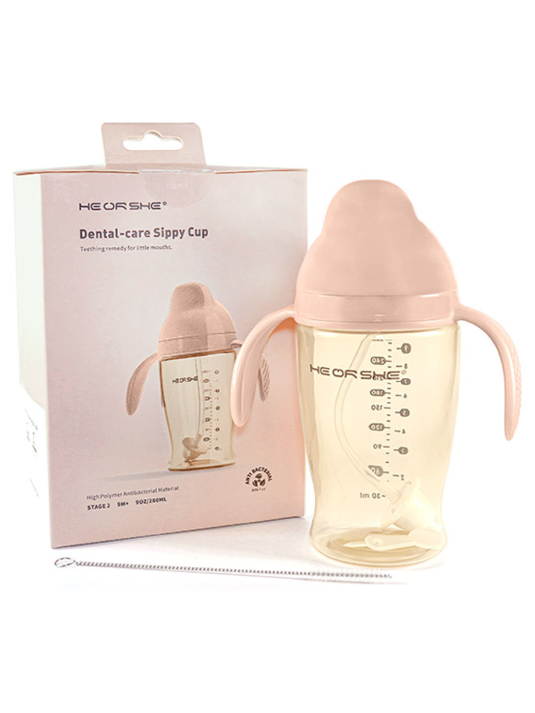 Heorshe Dental-Care Sippy Cup Stage 2 (Pink- Image 3)