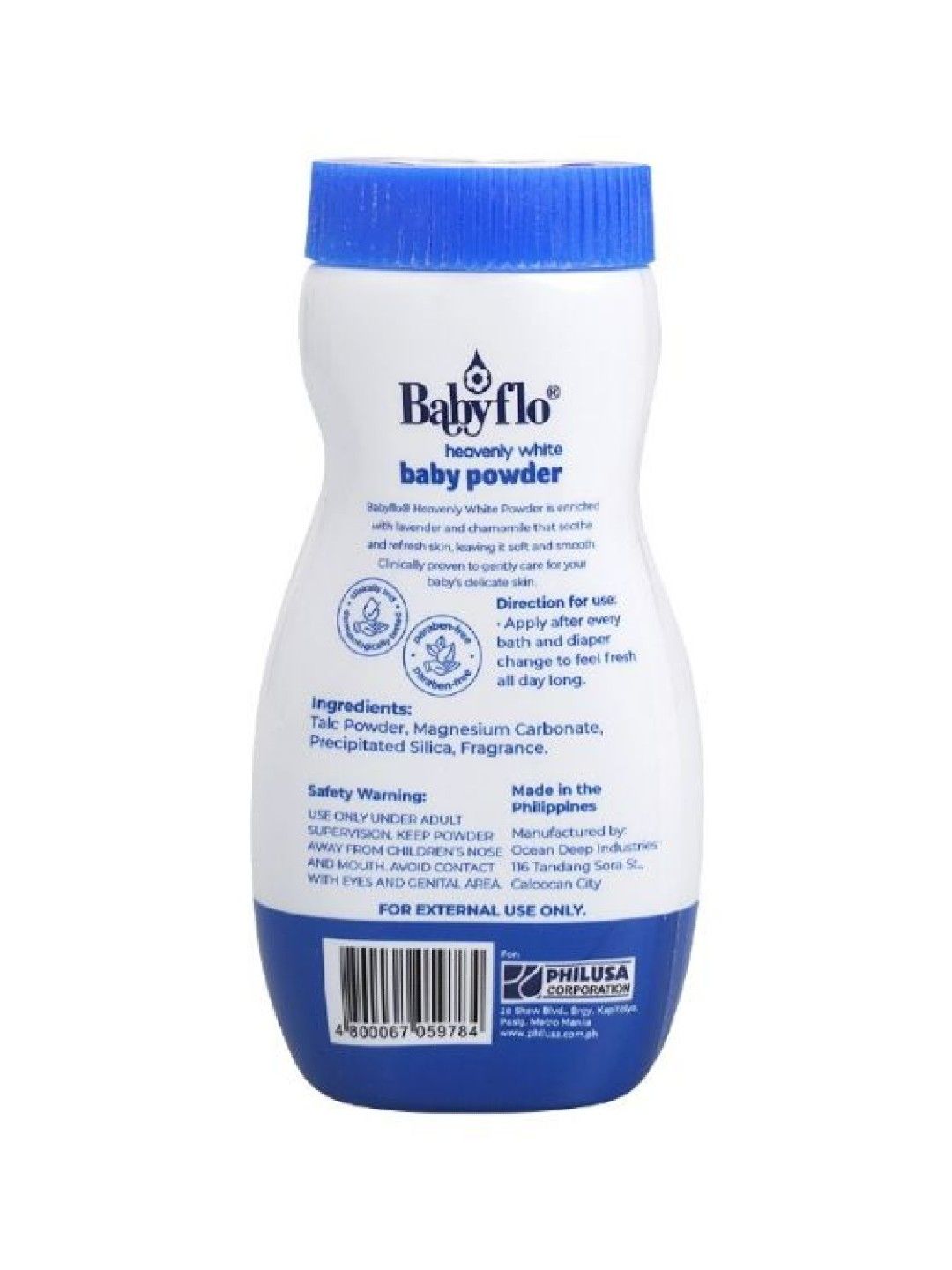 Babyflo Baby Powder (100g) (Heavenly White- Image 2)