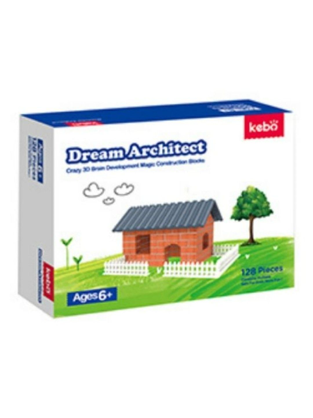 Kebo Holiday Cottage Dream Architect Brick Layering (128pcs) (No Color- Image 1)