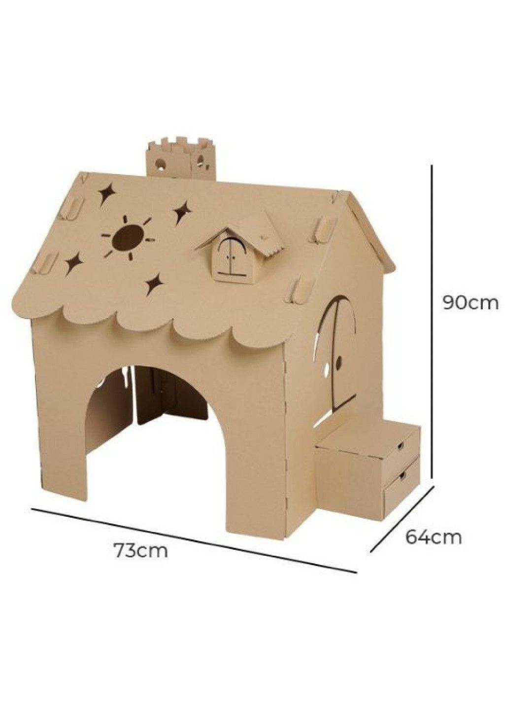 Discover Living Ph Do It Yourself (DIY) Cardboard Craft Kit - House (No Color- Image 2)