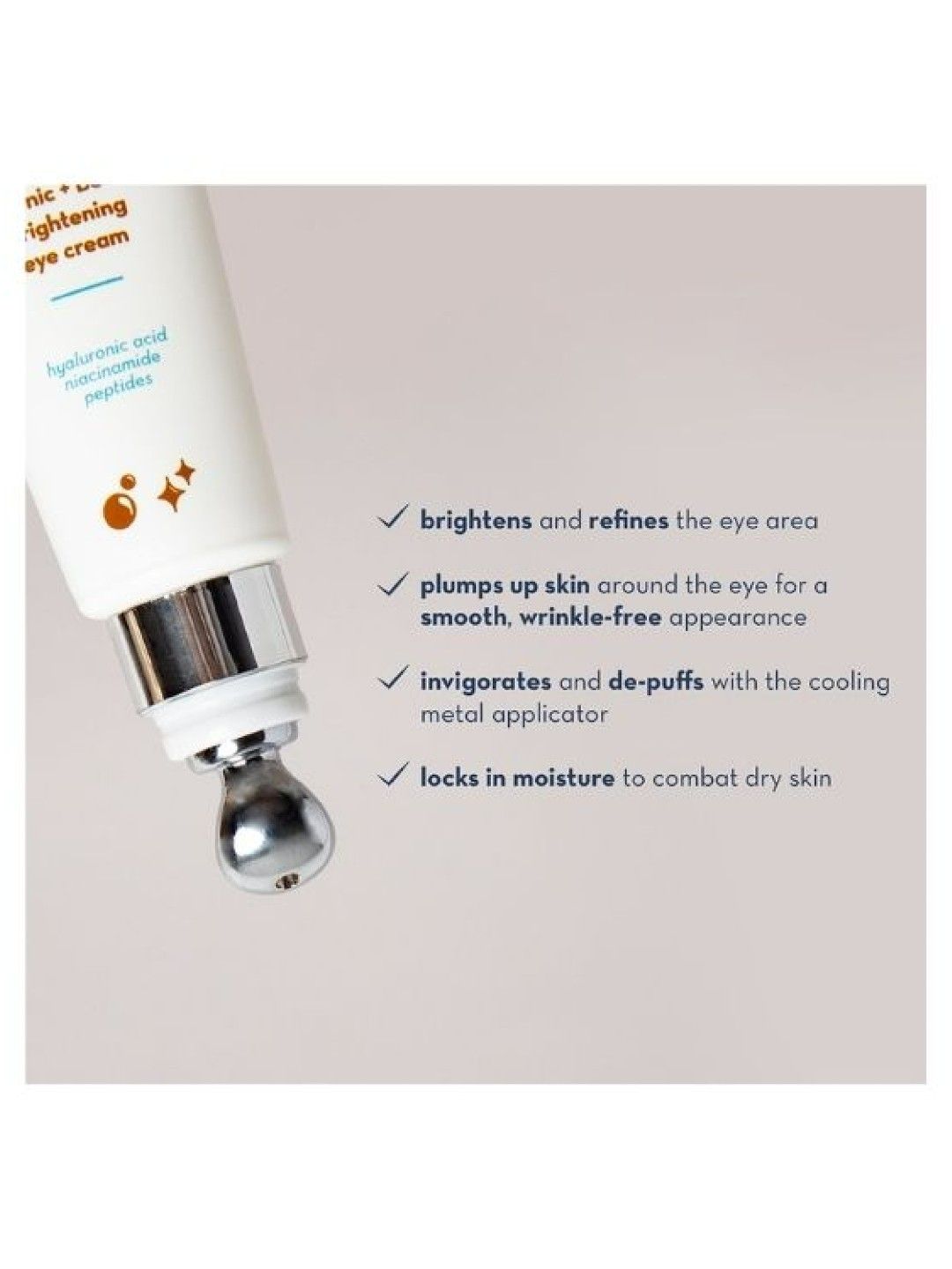 Happy Skin Hyaluronic + B3 Boost Brightening Eye Cream (No Color- Image 3)