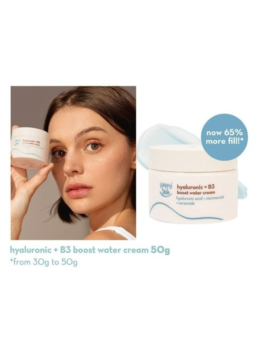 Happy Skin Hyaluronic+B3 Boost Water Cream (50g) (No Color- Image 2)