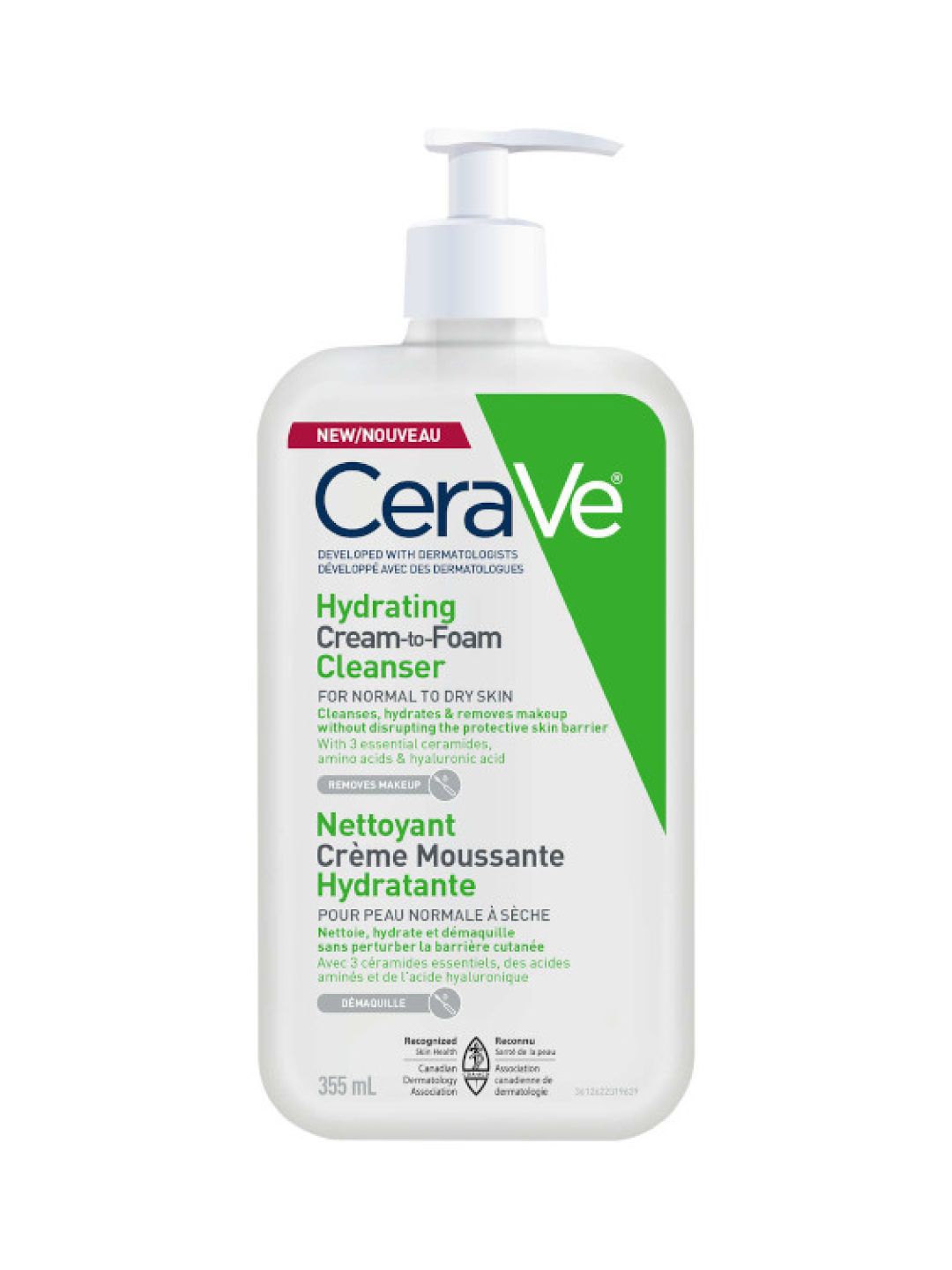 CeraVe Hydrating Cream to Foam Cleanser (355mL) (No Color- Image 2)