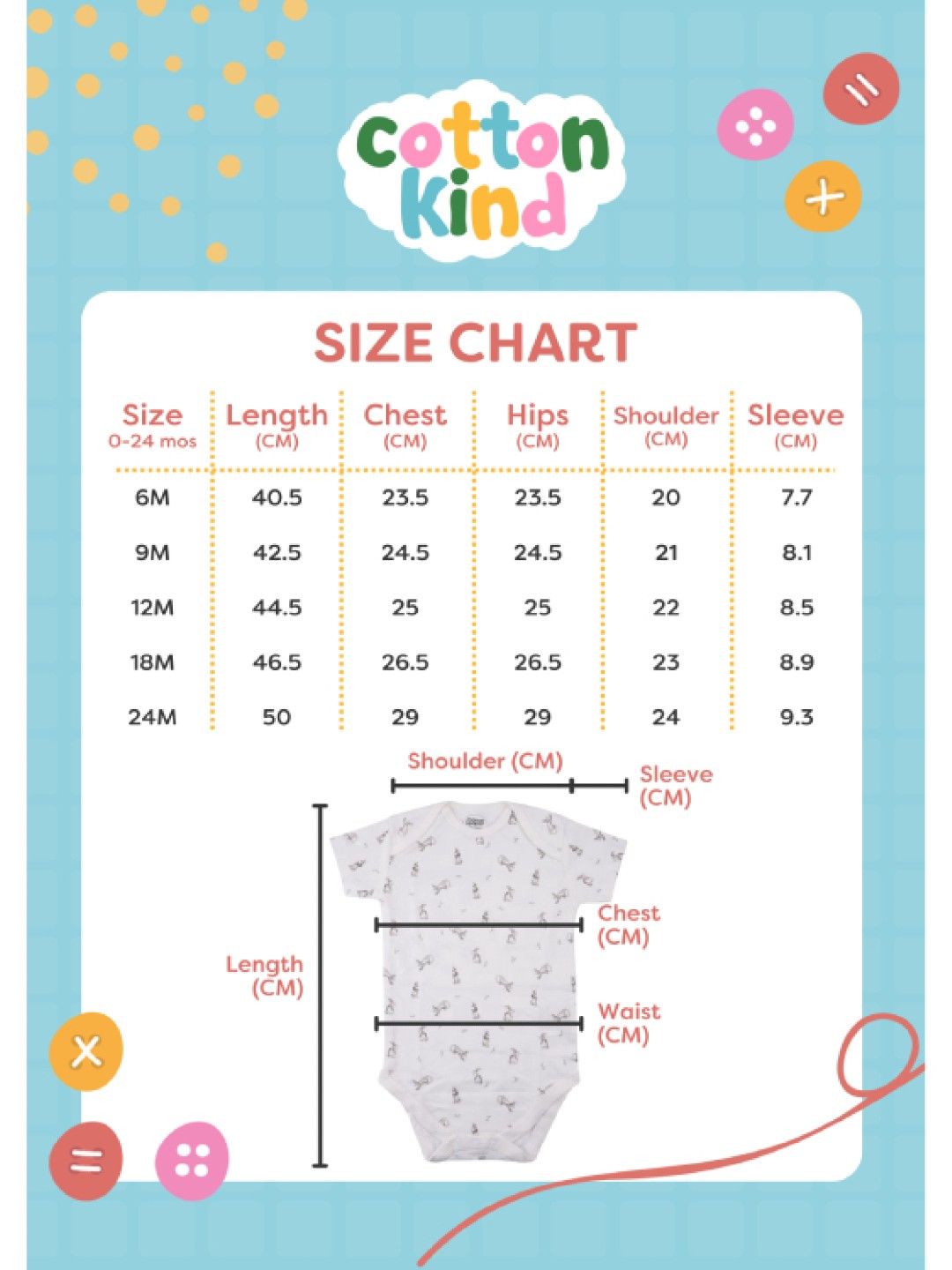 Cottonkind 5-Piece Set BabyGirl Solid/Printed Shortsleeve Onesies (Animals- Image 4)