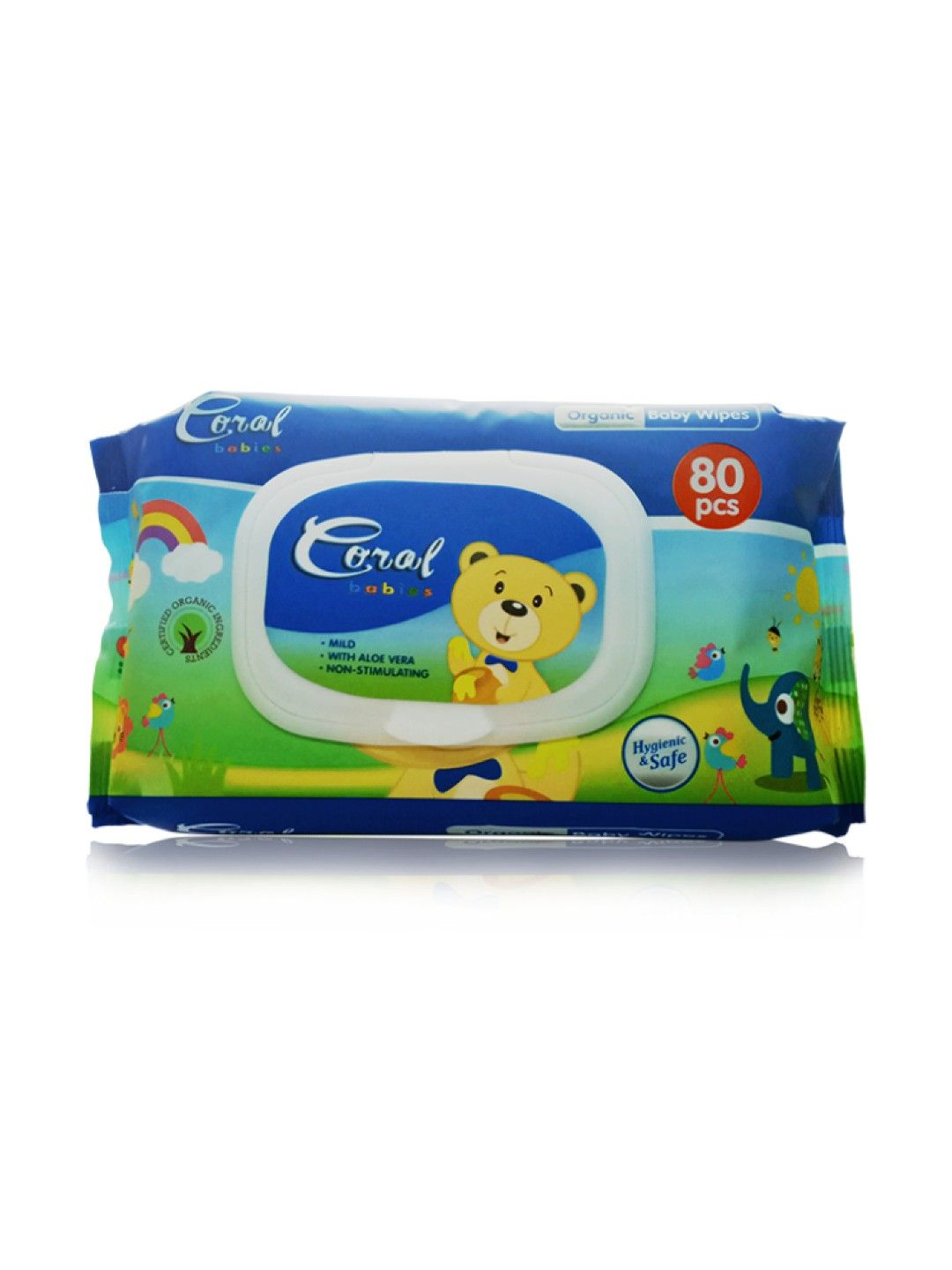 Coral Babies Organic Baby Wipes 80'S (No Color- Image 1)