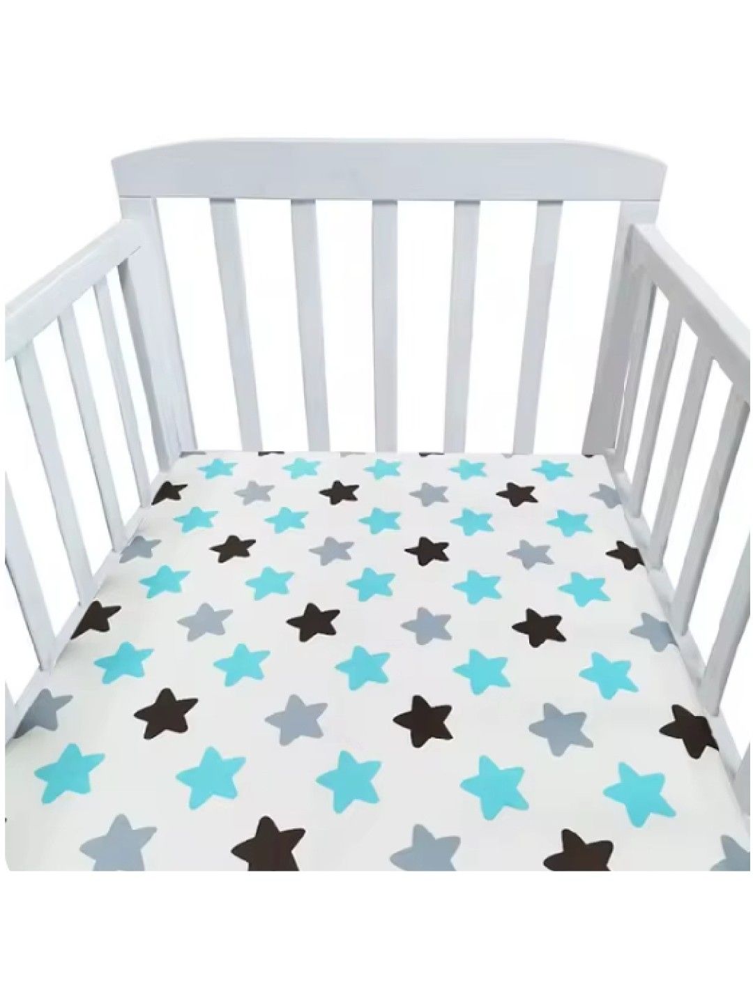 Cottonkind Blue Star Cotton Crib Sheet (No Color- Image 2)