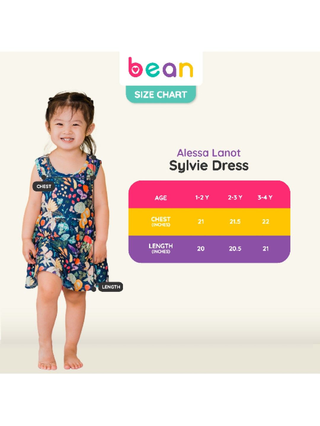 bean fashion Alessa Lanot Luntian Gang Print Dress (Multicolor- Image 4)