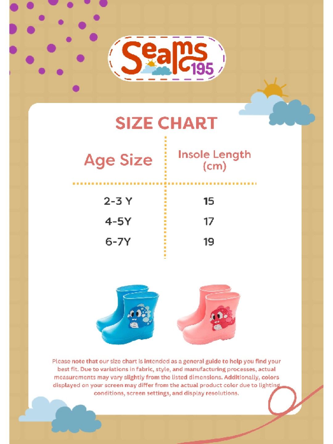 Seams 195 Rainboots (Pink- Image 2)